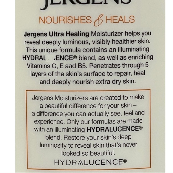 Jergens Ultra Healing Extra Dry Skin Moisturizer Lotion 32 oz Repair Vit C E B5 - Picture 4 of 4